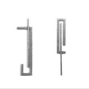 MENEO 3d printed asymmetrical earrings